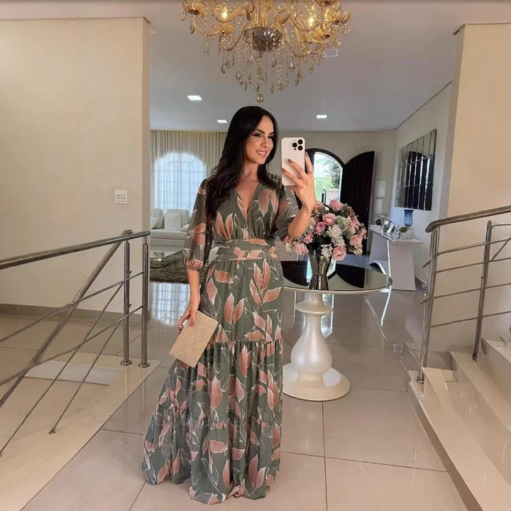 MARISTELLA™|ABITO LUNGO FLOREALE